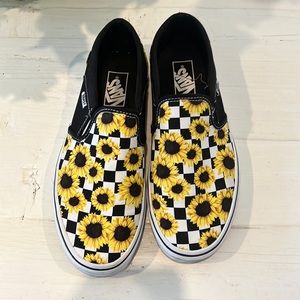 Vans Sunflower Checkered Slip-On Sneakers